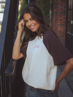 Braunes Raglan-T-Shirt