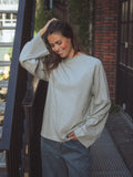 Grey Basic Raglan Oversized Longsleeve