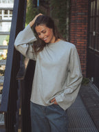 Grey Basic Raglan Oversized Longsleeve