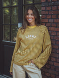 Gelbes Langarmshirt mit Streifen