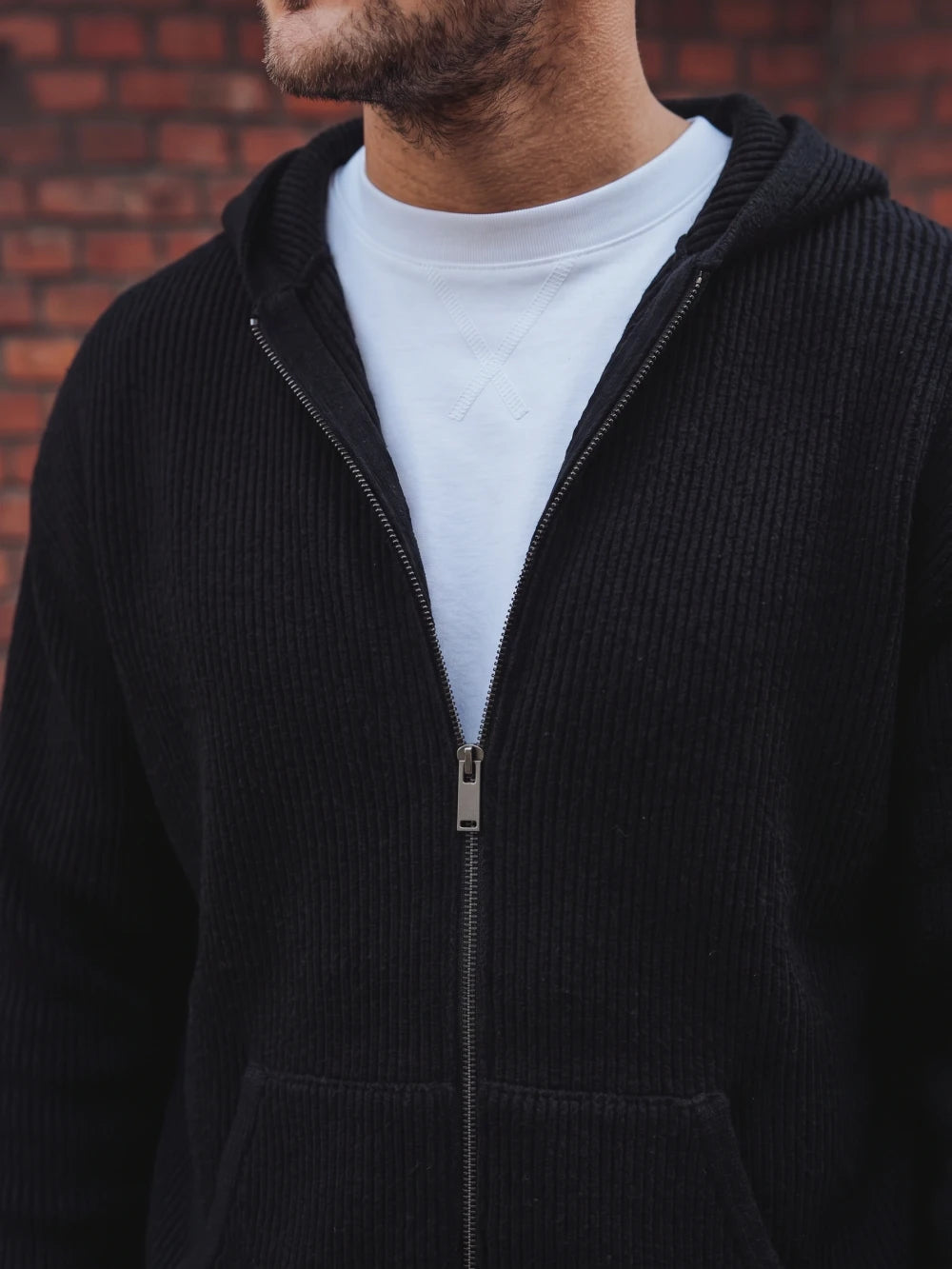 Black Oversized Knit Vest