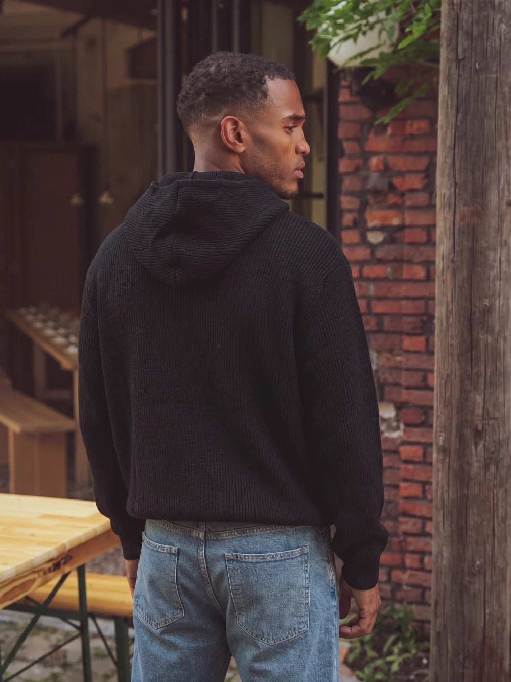 Black Oversized Knit Vest