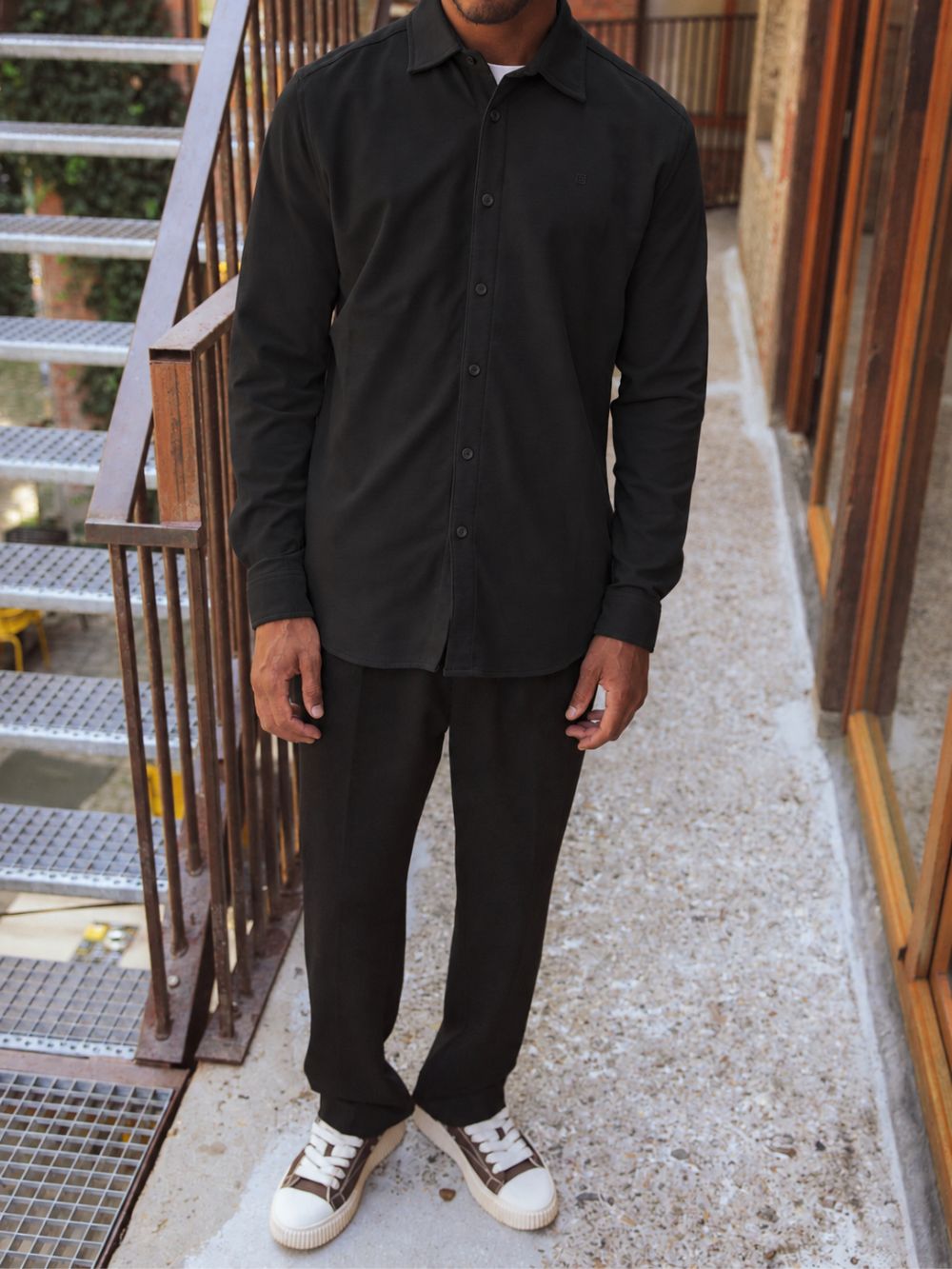 Black Structured Shirt