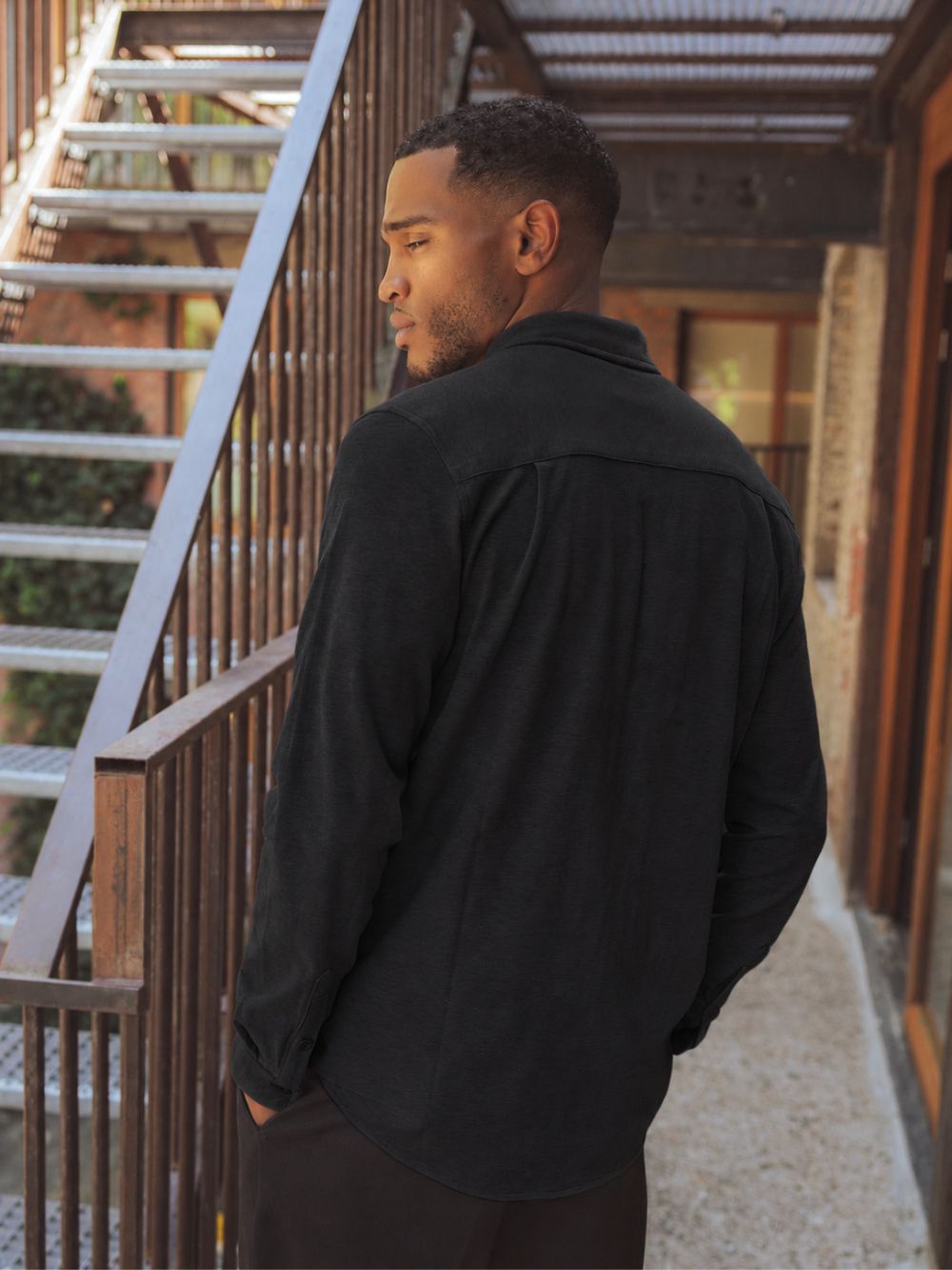Black Structured Shirt
