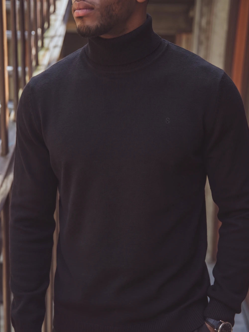 Black Wool Turtleneck
