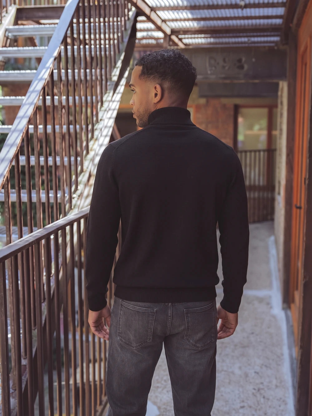 Black Wool Turtleneck
