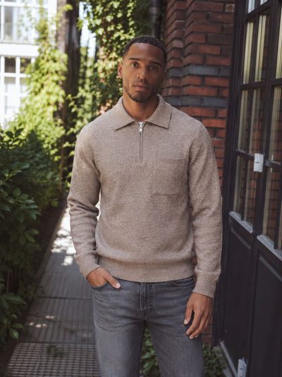 Brown Brushed Pocket Polo