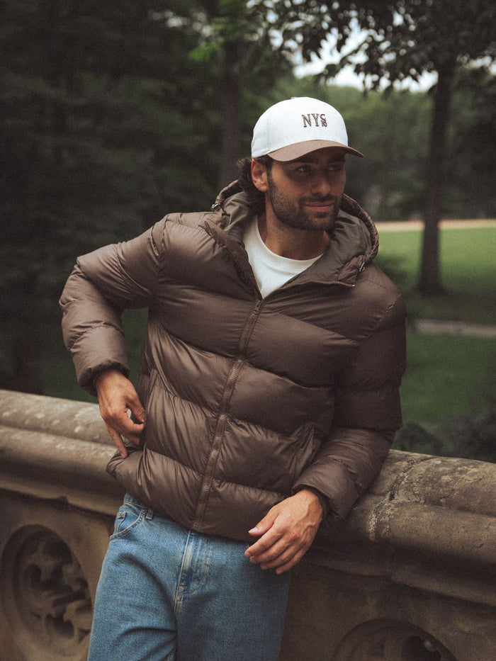 Braune Pufferjacke