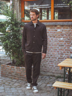 Dark Brown Classic Button Overshirt