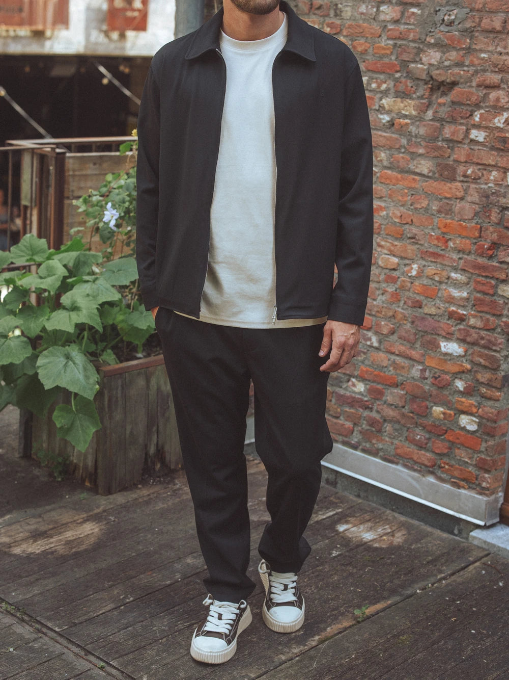 Black Classic Zip Overshirt