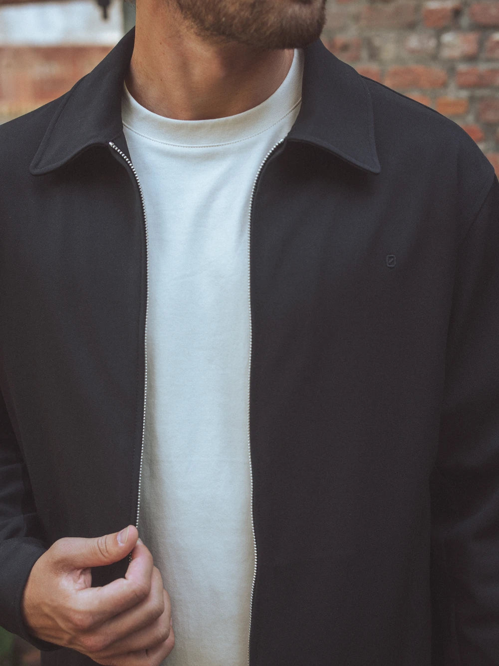 Black Classic Zip Overshirt