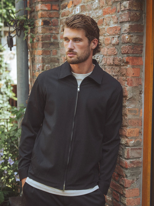 Black Classic Zip Overshirt