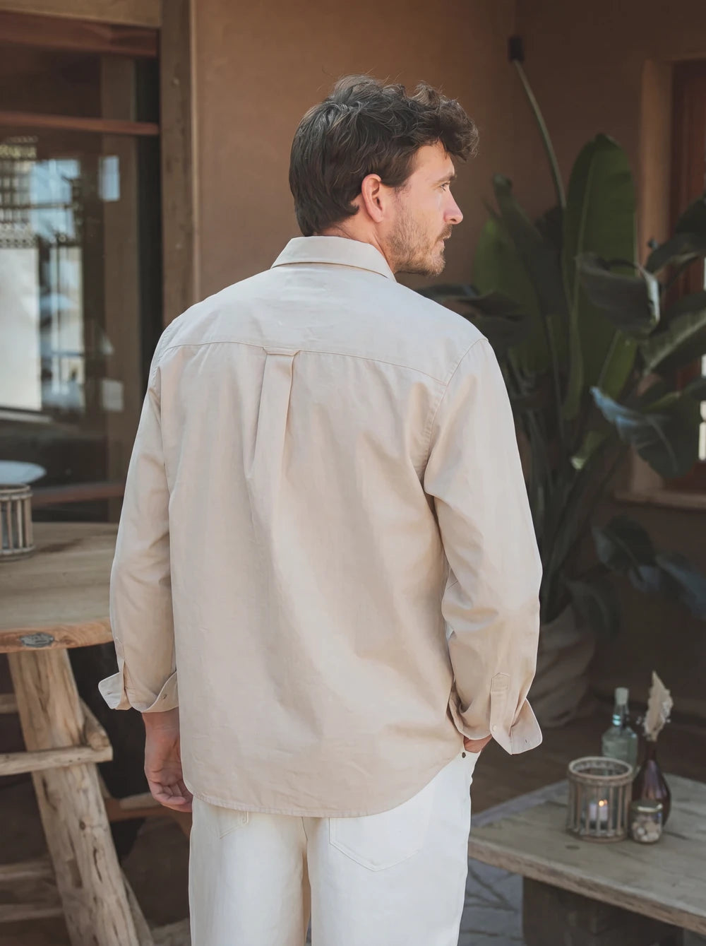 Beige Cotton Shirt
