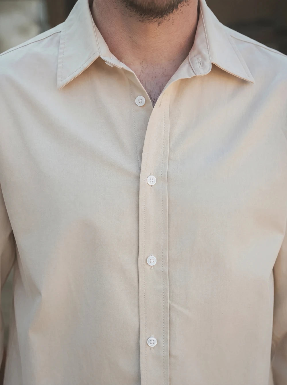 Beige Cotton Shirt