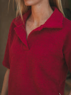 Rotes Frottee-Polo