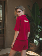 Red Soft Terry Shorts