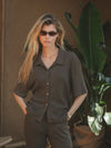 Dark Brown Knit Polo