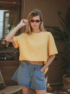 Yellow Stripe Soft T-shirt