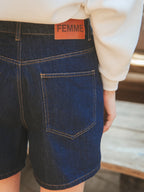 Dark Blue Denim Short