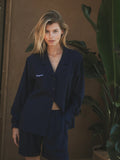 Navy Vineyard Blouse