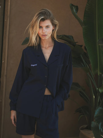 Navy Vineyard Blouse