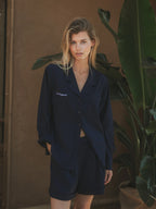 Navy Vineyard Blouse