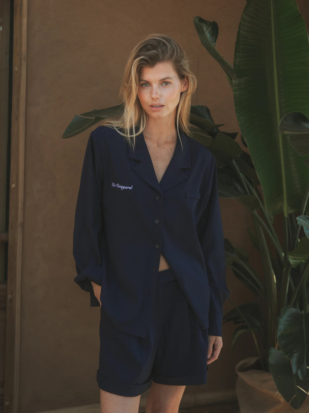 Navy Vineyard Blouse