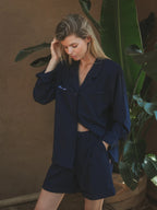 Navy Vineyard Blouse