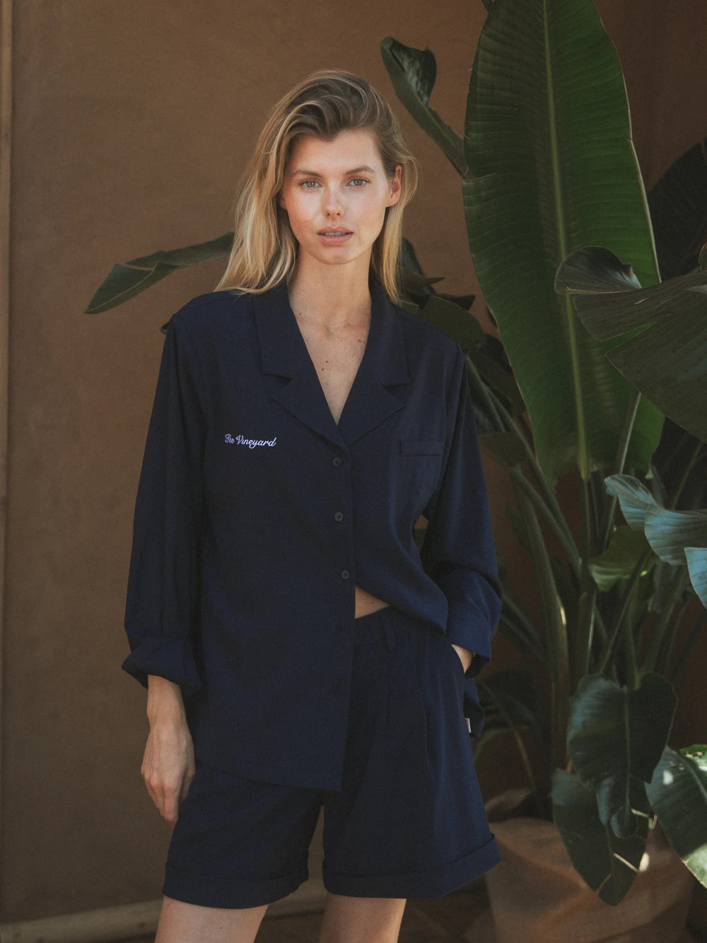 Navy Vineyard Blouse