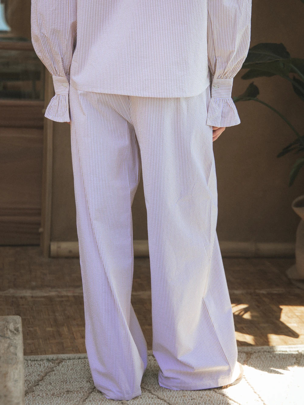 Taupe Stripe Pants