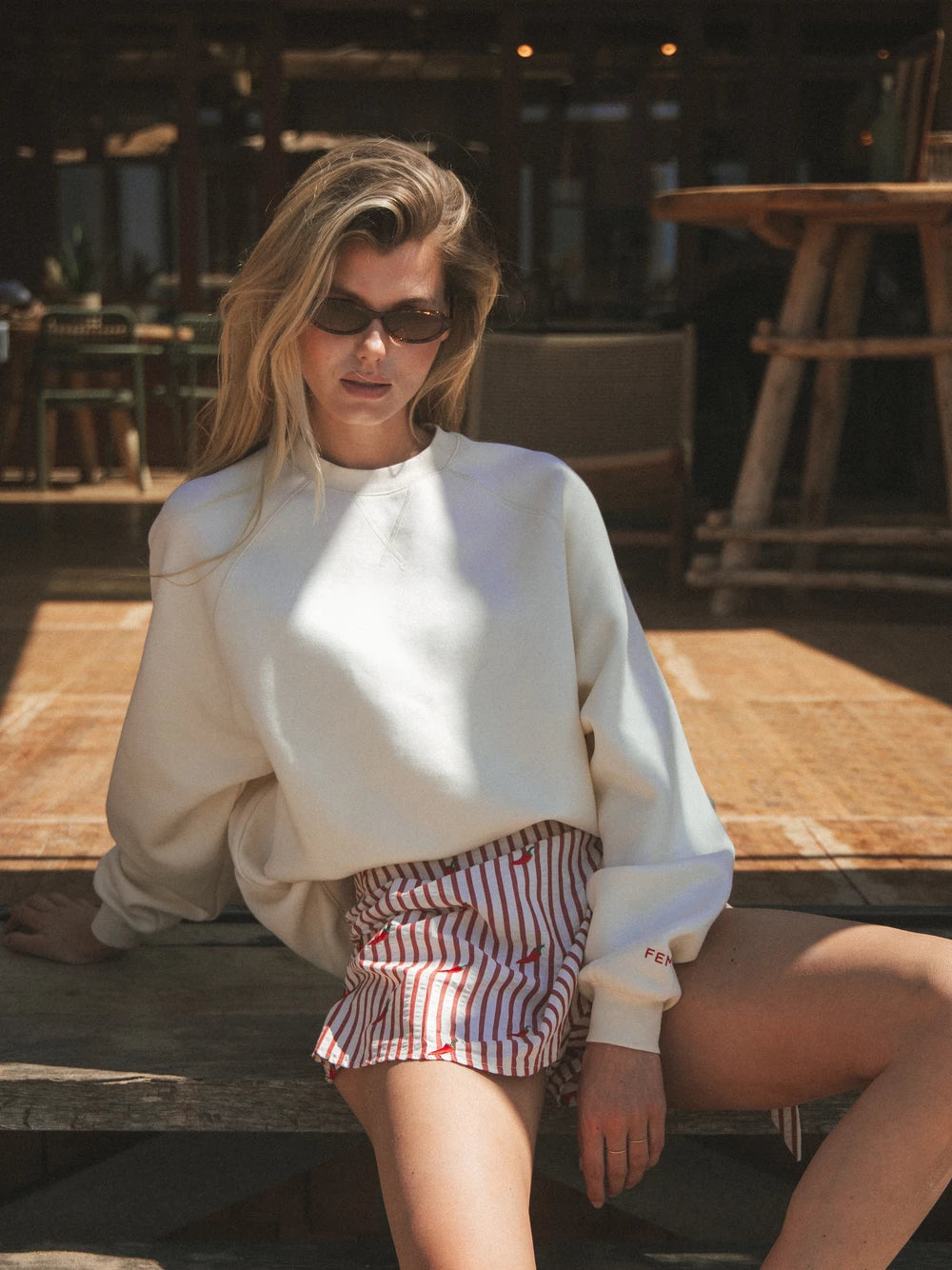 Creme Femme Oversized Sweater