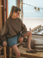 Brown Femme Oversized Sweater