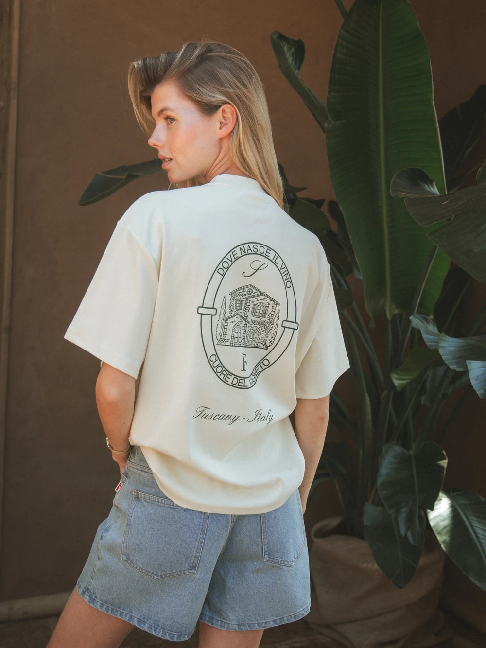 Creme Il Vino OVersized T-shirt
