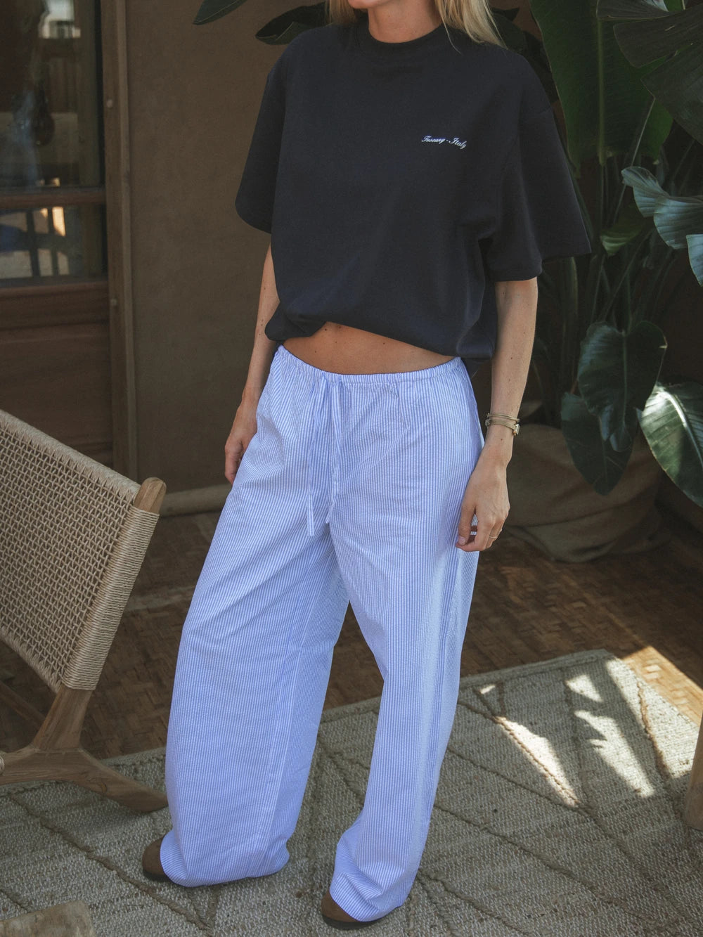 Navy Il Vino Oversized T-shirt
