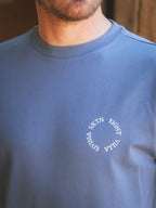 Blaues Oversized T-Shirt mit Kreis