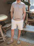 Creme Summer Knopfleiste Polo
