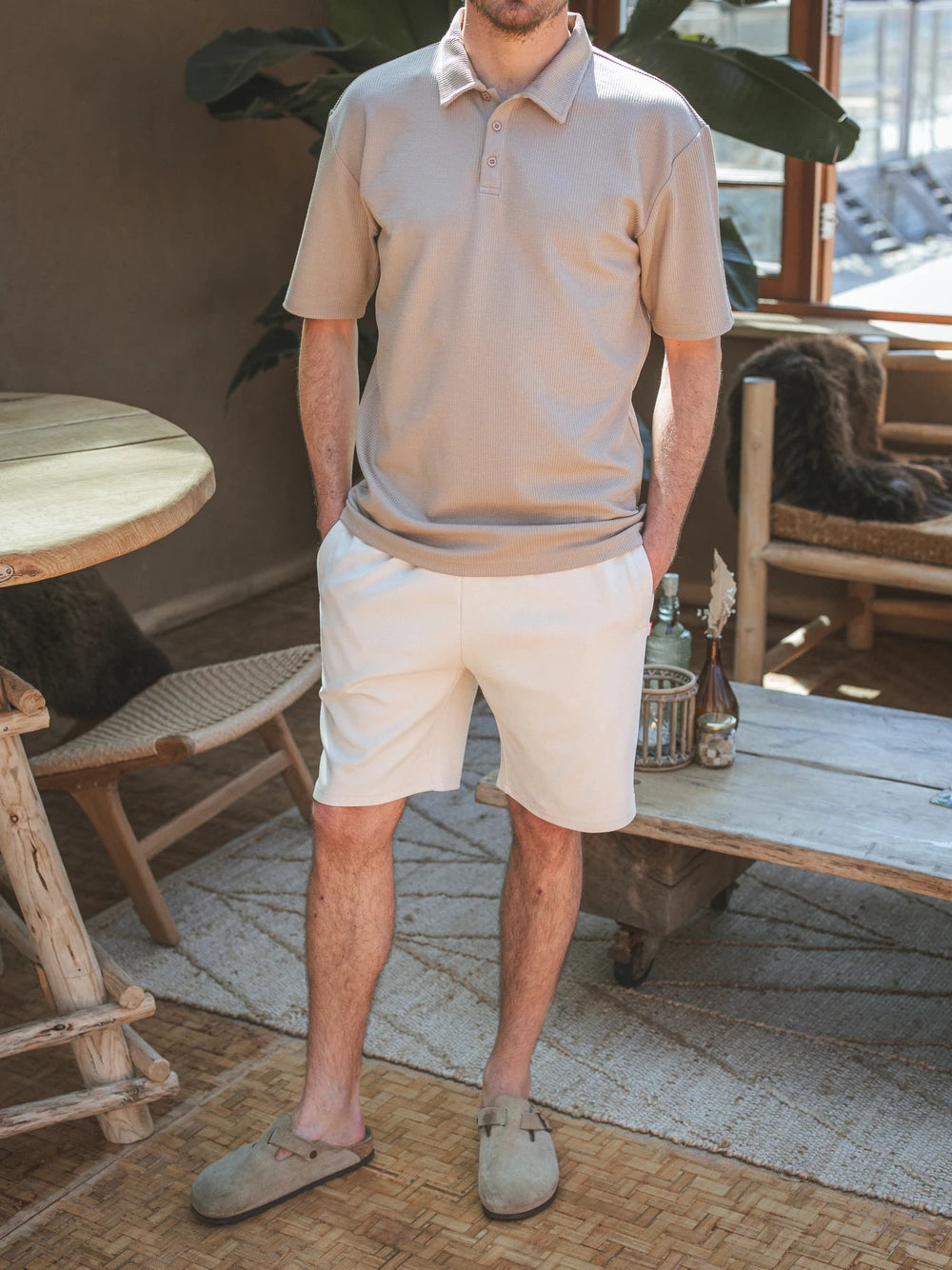 Creme Summer Knopfleiste Polo