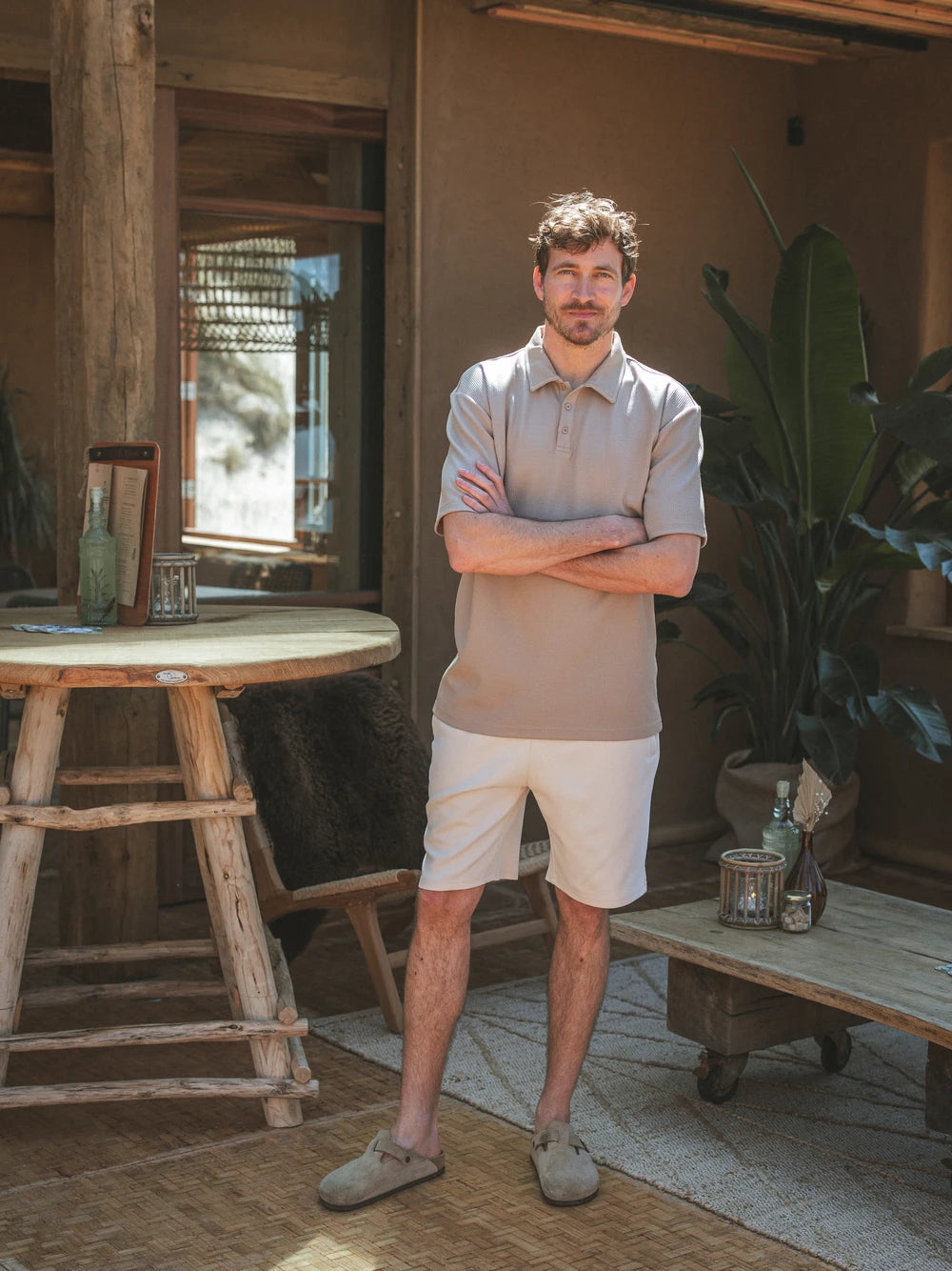 Creme Summer Knopfleiste Polo