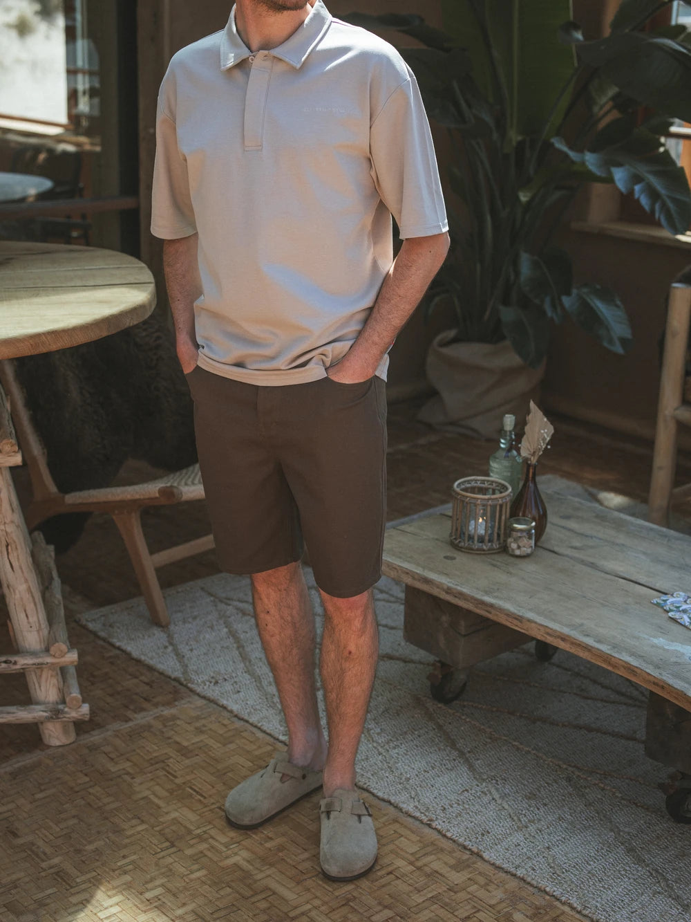 Taupe Relaxed Polo