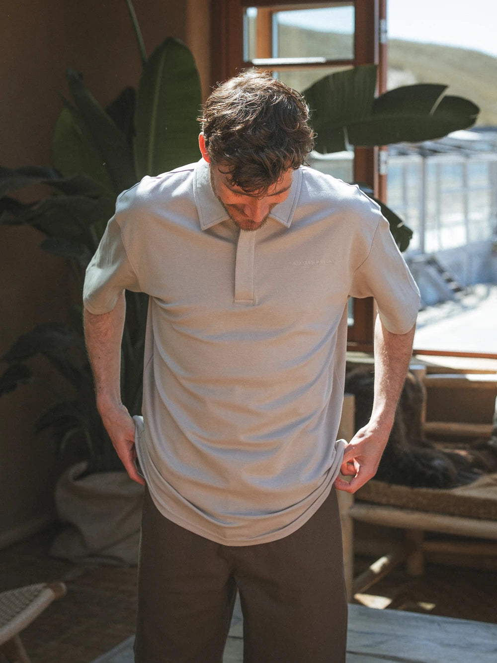 Taupe Relaxed Polo