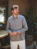 Olive Textured Cotton Shirt
