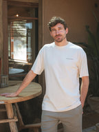 Beige Villa Oversized T-shirt