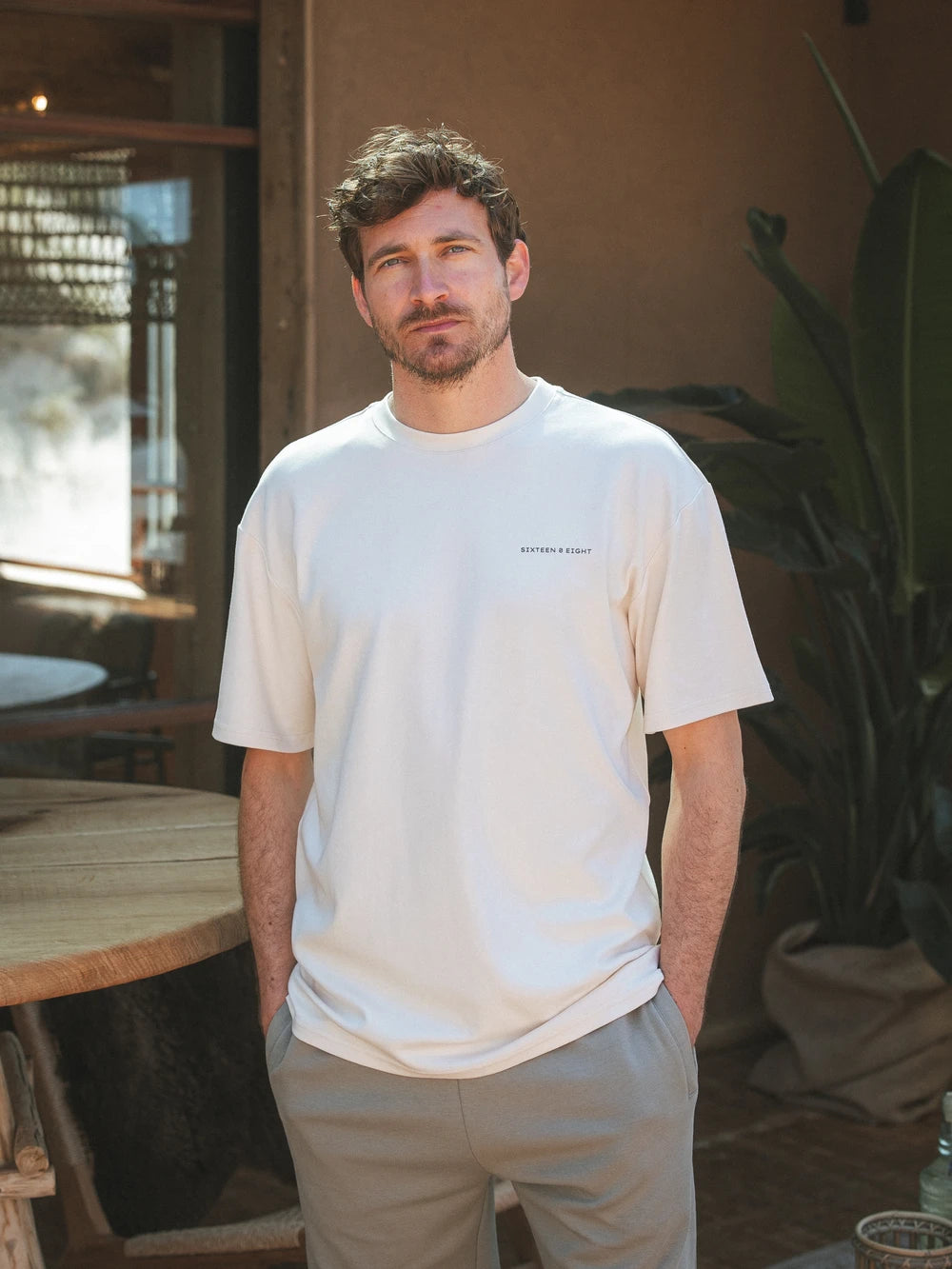 Beige Villa Oversized T-shirt