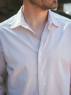 Taupe Stripe Waffle Shirt