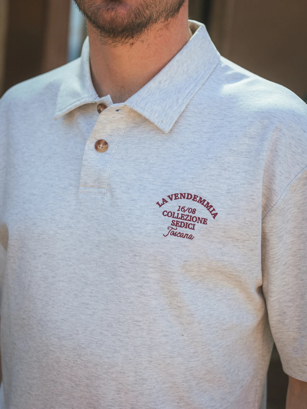 Grey Vendemmia Relaxed Polo