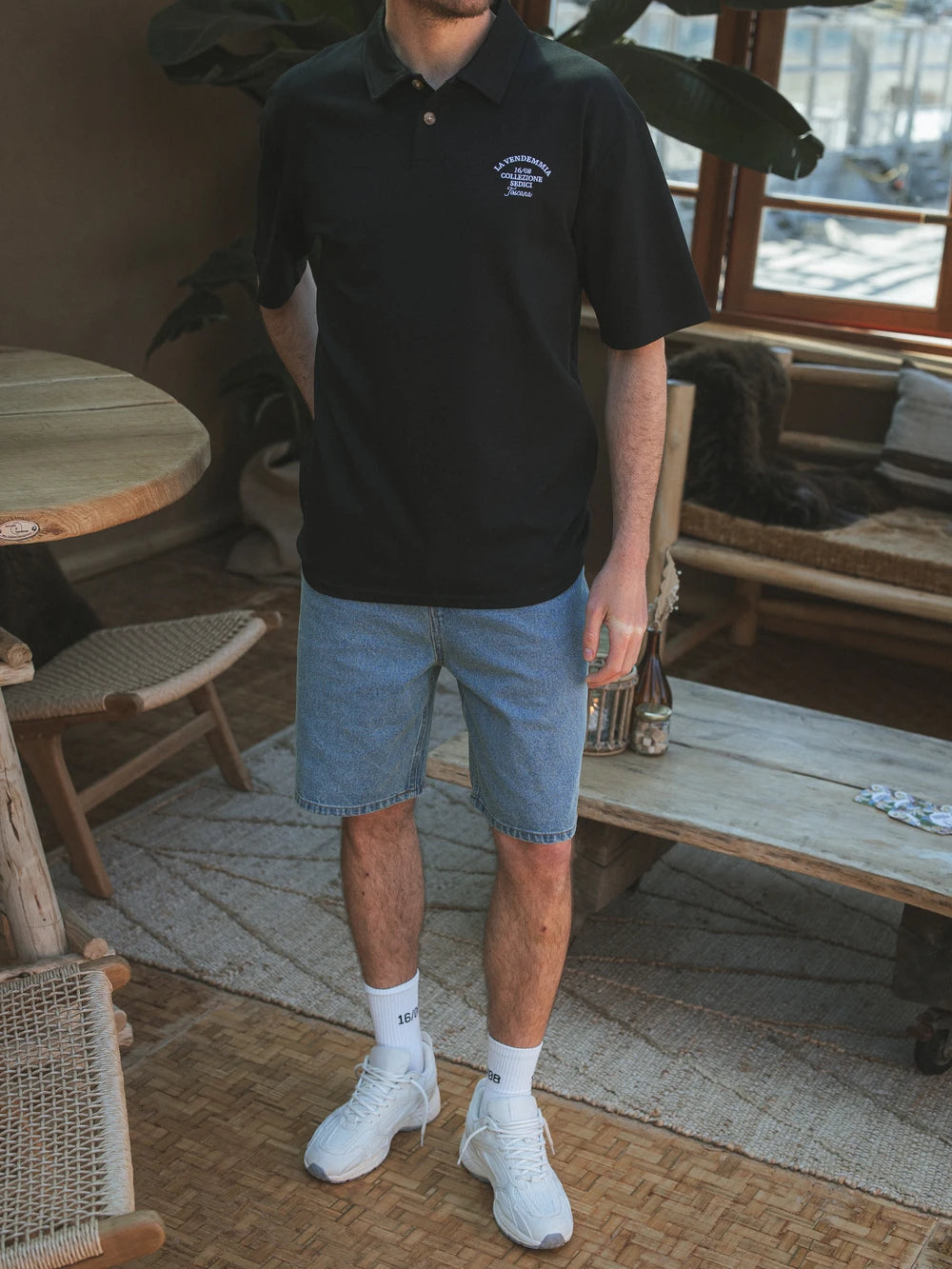 Black Vendemmia Relaxed Polo