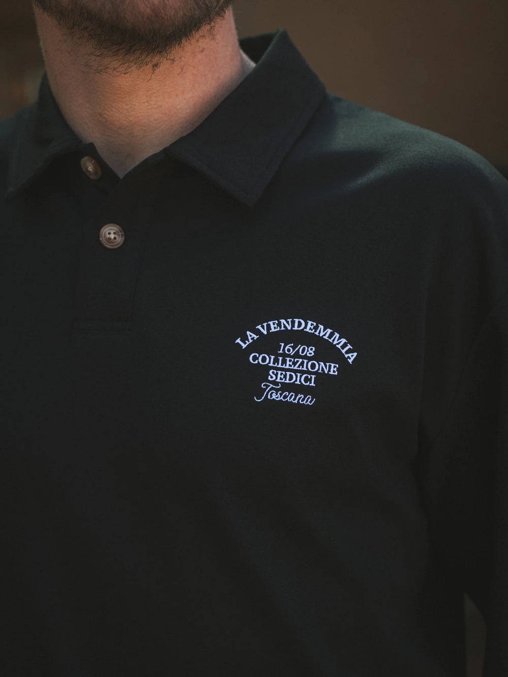 Black Vendemmia Relaxed Polo
