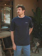 Navy Collar Oversized T-shirt