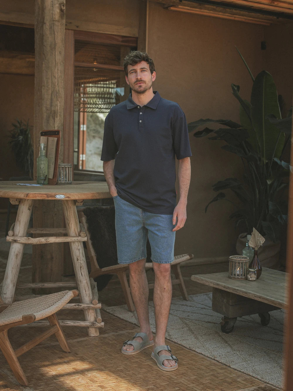Navy Relaxed Polo