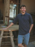 Dunkelgraues Polohemd in Relaxed Fit